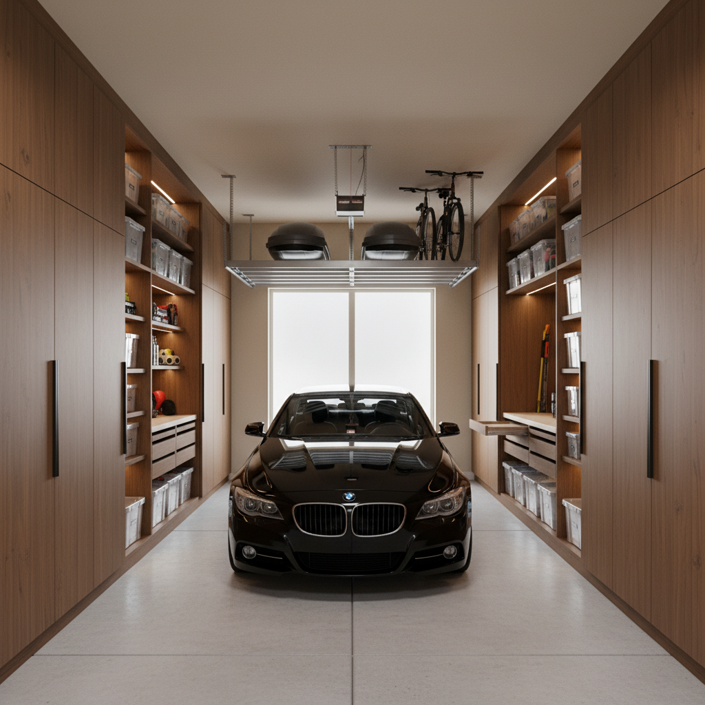 space-saving garage closet designs